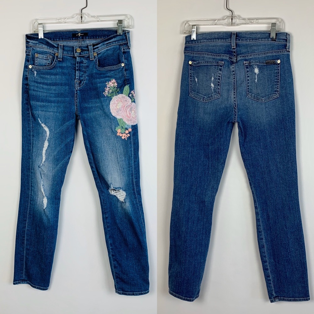 7 Seven For All Mankind Jeans High Rise 24 Skinny